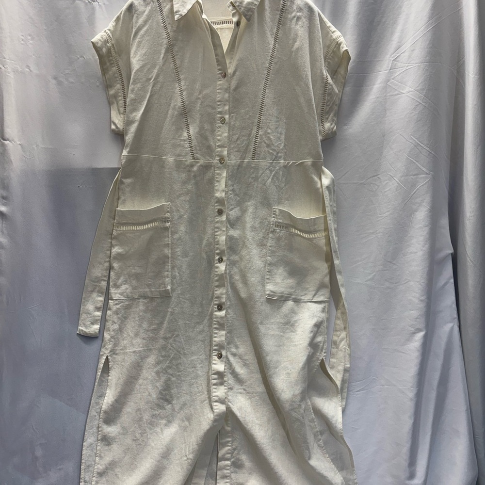 Zara White Beach Cover-Up - Picture 2 of 11